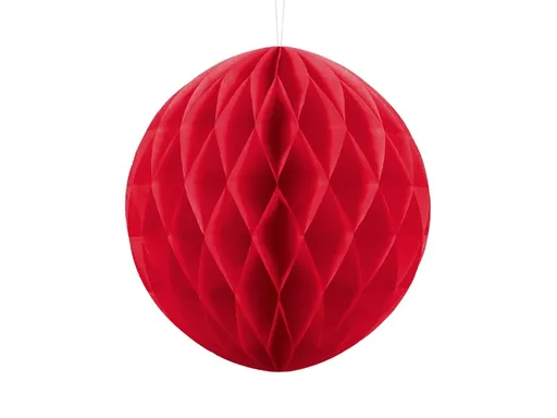 PartyDeco Papírová koule červená 30 cm