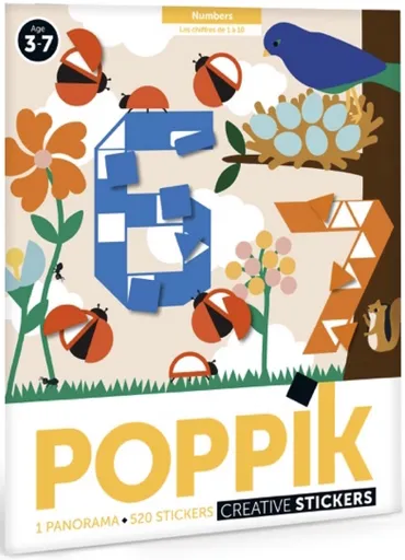 POPPIK Samolepkové panorama Čísla