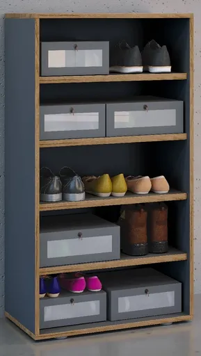 Botník VCM „Salia“ B60 XL 5dílný, antracitový