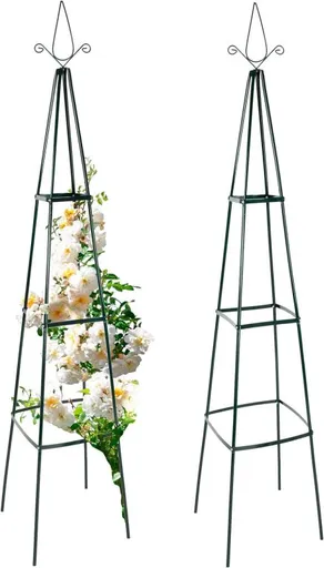 Kovová opora pro popínavé rostliny 195 cm, sada 2 ks