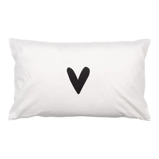 Bílý povlak na polštář se srdíčky Lovely Day - 30*50 cm BHS36-5