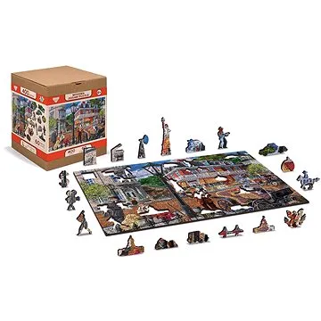 Wooden city Dřevěné puzzle Hlavní ulice 2v1, 400 dílků eko (5904151821376)