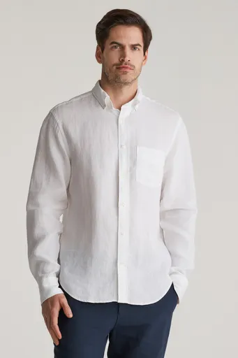 KOŠILE GANT REG LINEN SHIRT WHITE