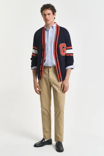 KALHOTY GANT SLIM CHINOS DARK KHAKI