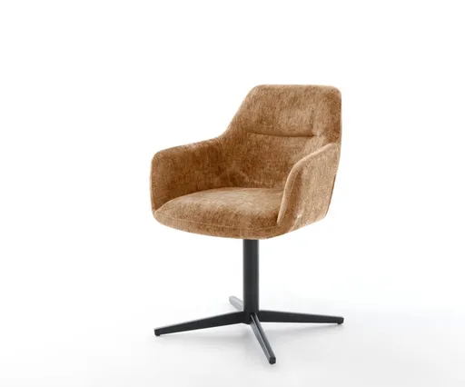 Jídelní židle Pejo-Flex žinylka rezavá podnož černá 360° otočná