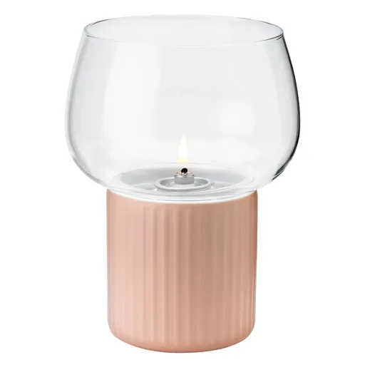 Olejová lampa HYGGE 16 cm, růžová, kamenina / sklo, RIG-TIG