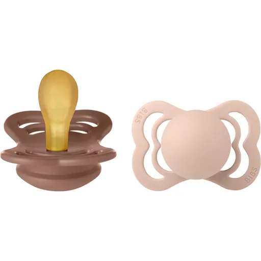 BIBS Supreme Natural Rubber Size 1: 0+ months dudlík Woodchuck / Blush 2 ks