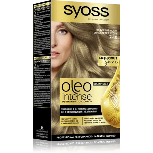 Syoss Oleo Intense permanentní barva na vlasy s olejem odstín 7-10 Natural Blond 1 ks