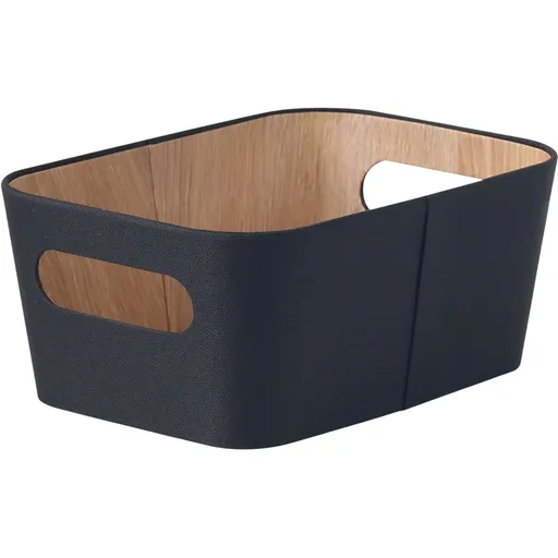 Kitchisimo Sada 2 úložných košíků 26 × 18 × 11 cm, černá, S