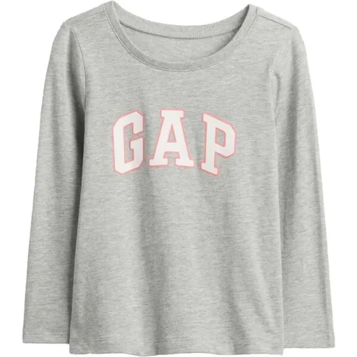 GAP V-FRCH LS LOGO TEE Dětské tričko, šedá, velikost