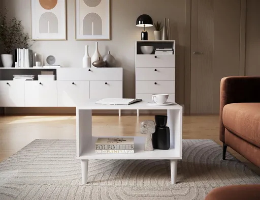 Dullum 60 Konferenční Stolek Bílý