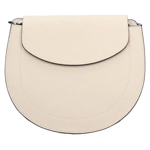 Dámská kožená crossbody kabelka Italia Locita - krémová