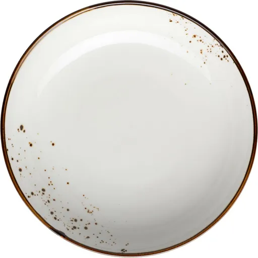 Mäser Hluboký talíř Pintar White hnědé tečky 21 cm