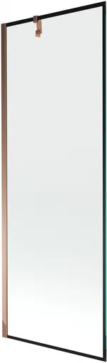 MEXEN/S Next vanová zástěna FIX 70 x 150, černá dekor, růžové zlato 895-070-000-00-70-60