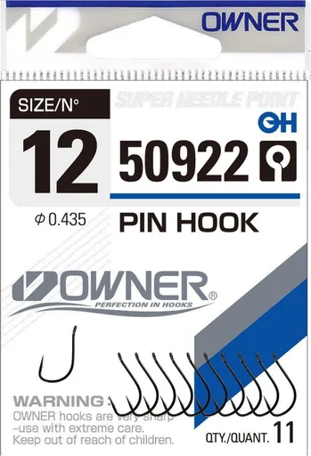 Owner Háček s očkem Pin Hook 50922 - vel.10 / 10ks,Owner Háček s očkem Pin Hook 50922 - vel.10 / 10ks