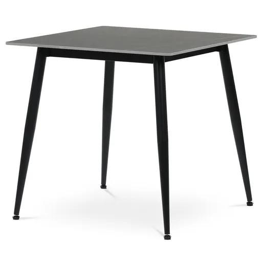 Jídelní stůl 80 x 80 cm, keramika a mramor, šedá