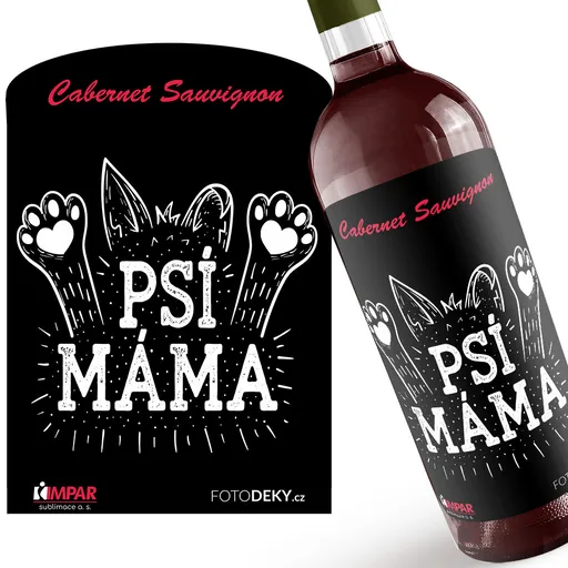 Víno Psí máma – tlapky (Druh Vína: Červené víno)