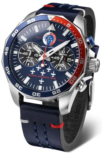 Vostok Europe Limitovaná edice Biele Albatrosy 6S21-225A463-I - Kožený řemínek