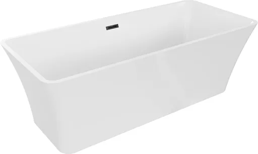 MEXEN/S Tonia vana volně stojící 170 x 75, bílá, sifon a přepad černá 52171707500-70