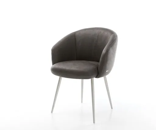 Jídelní židle Caja-Flex podnož zúžená nerezová ocel mikrovlákno