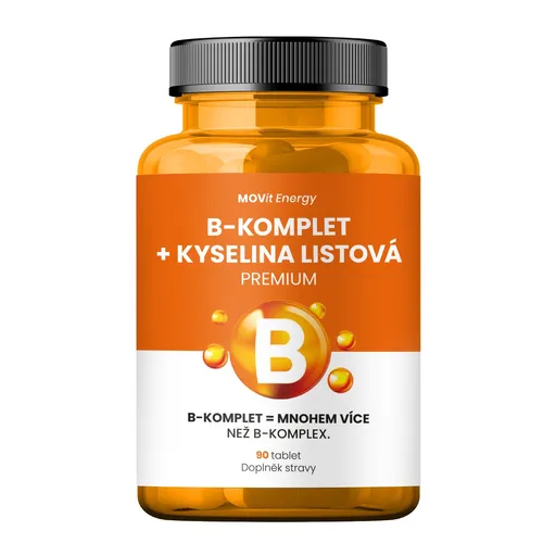 MOVit Energy B-Komplet + Kyselina listová PREMIUM 90 tablet