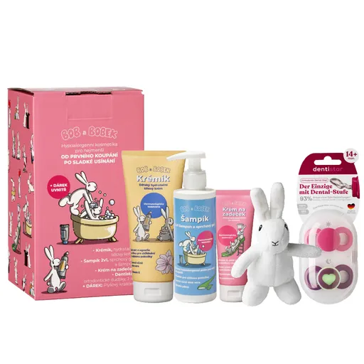 Bob a Bobek "Baby Pink", kosmetická dárková sada pro batole (14+ měsíců) + dárek zdarma