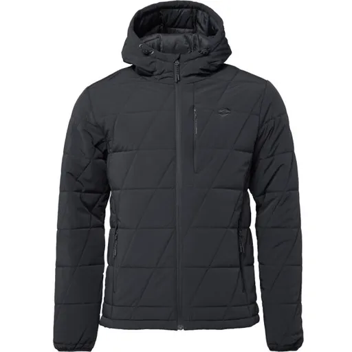 Lotto HAMPUS Pánská lehká prošívaná bunda s kapucí, černá, velikost XXL