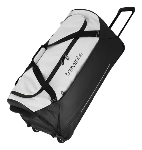 Cestovní taška na kolečkách Travelite Basics Trolley Travel Bag Black/white