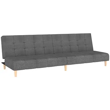 2místná rozkládací pohovka světle šedá textil, 337343 (337343)