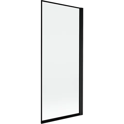 MEXEN MIST vanová zástěna 80x150 cm 6mm 1-s, černá, okraj, pravá 8A9-080-001-70-70-P