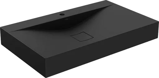 MEXEN Poli umyvadlo na desku litý mramor 1/O 80 x 48, černá 23028071