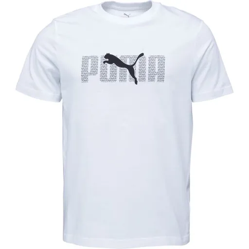 Puma ESSENTIALS LOGO LAB TEE Pánské triko, bílá, velikost
