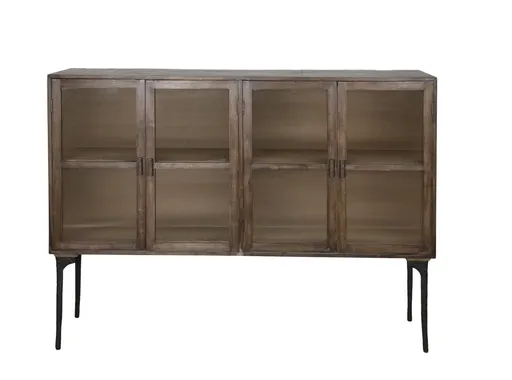 Hnědá antik dřevěná komoda/ příborník Salicia - 112*37*60 cm 40055400