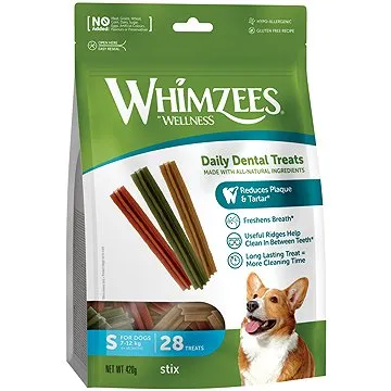 Whimzees Dental stix S 15 g 24 + 4 ks (8718627750773)