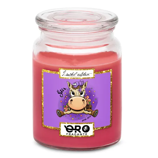 Svíčka Koňská znamení – štír (Vůně svíčky: Višně v čokoládě)