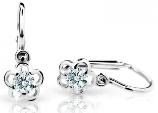 Cutie Diamonds Kytičkové dětské náušnice z bílého zlata s brilianty DC1945-10-00-X-2