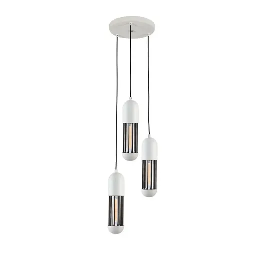 ACA Lighting závěsné svítidlo 3XE27 bílý kov D27XH120CM LAB HM173P27WH