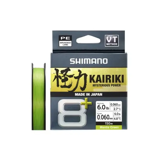 Shimano Šňůra Kairiki 8+ Mantis Green 150m,Shimano Šňůra Kairiki 8+ Mantis Green 150m