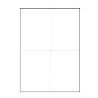 Logo etikety 105mm x 148mm, A4, matné, bílé, 4 etikety, 140g/m2, baleno po 10 ks, pro inkoustové a laserové tiskárny