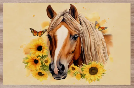 Prostírání Kůň a slunečnice