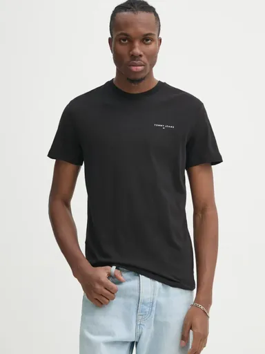 Tommy Jeans pánské černé tričko DM0DM21188 XXL