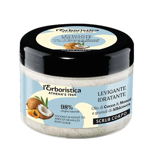 Erboristica Tělový peeling hydratační s kokosovým olejem a Monoi 200 ml