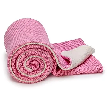T-TOMI Pletená deka WINTER Pink waves (8595695401604)