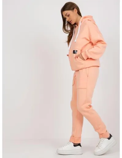 Dámská tepláková souprava s mikinou oversize IRMA broskvová