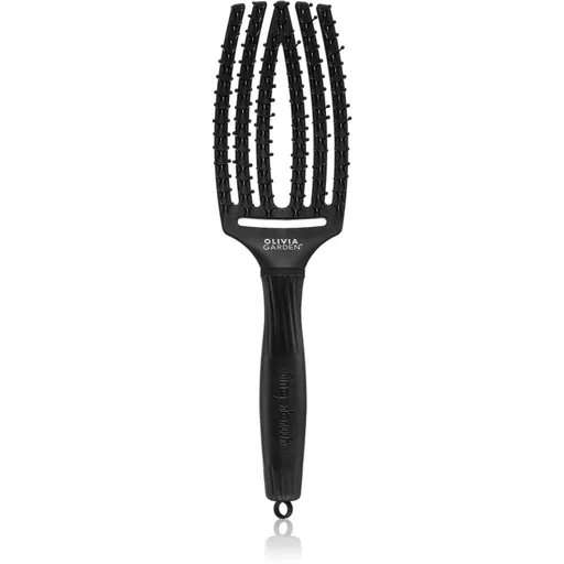 Olivia Garden Fingerbrush Double Bristles plochý kartáč pro snadné rozčesání vlasů 1 ks