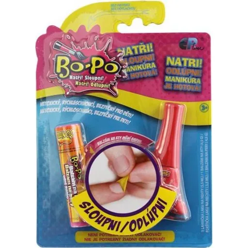 Bo-Po Lak na nehty a balzám Červená a zmrzlina