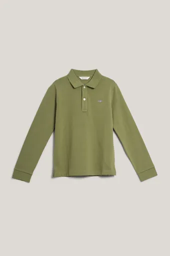 POLOKOŠILE GANT SHIELD LS PIQUE POLO WASHED OLIVE
