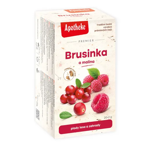 Apotheke Brusinka a malina čaj nálevové sáčky 20x 2 g
