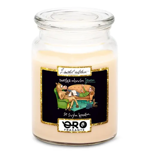 Svíčka Mluvím jen s koněm (Vůně svíčky: Vanilka)