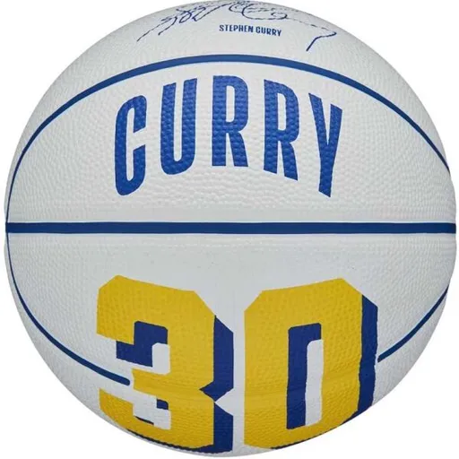 Wilson NBA PLAYER ICON MINI BSKT CURRY 3 Mini basketbalový míč, bílá, velikost